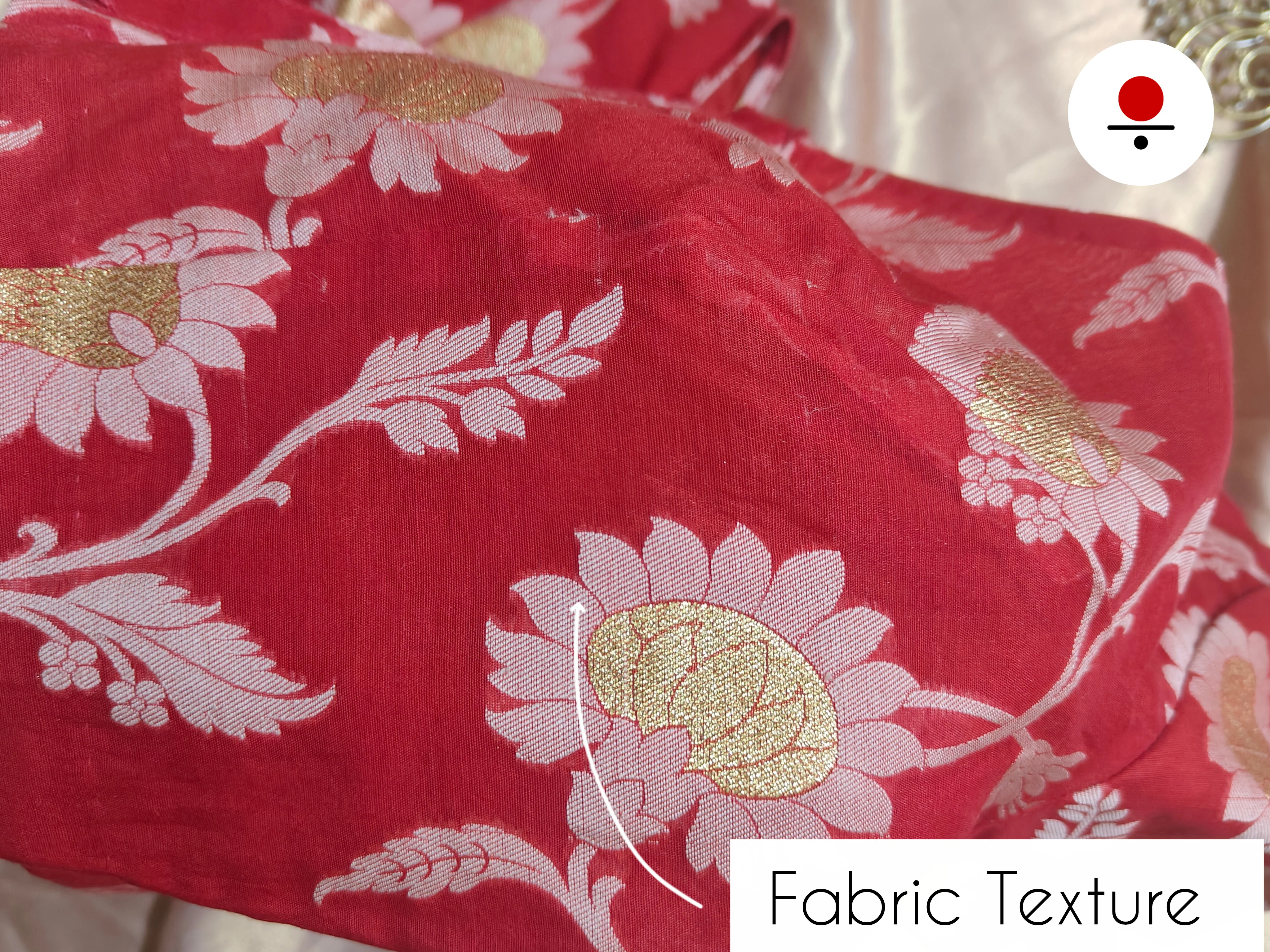 Alia Chanderi Silk Red Blouse - Image 5