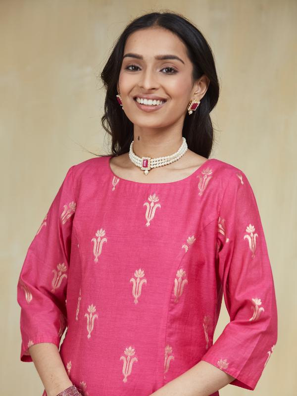 Blush Petal Stitched Suit Set - Image 13