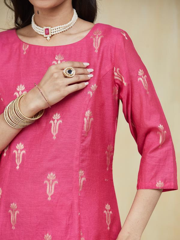 Blush Petal Stitched Suit Set - Image 15