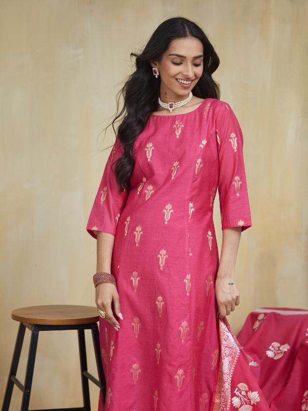 Blush Petal Stitched Suit Set - Image 18