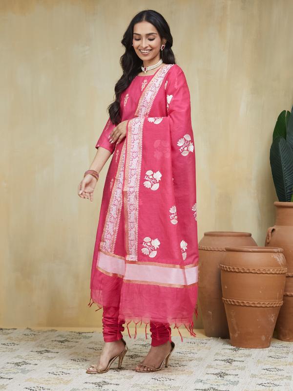 Blush Petal Stitched Suit Set - Image 3