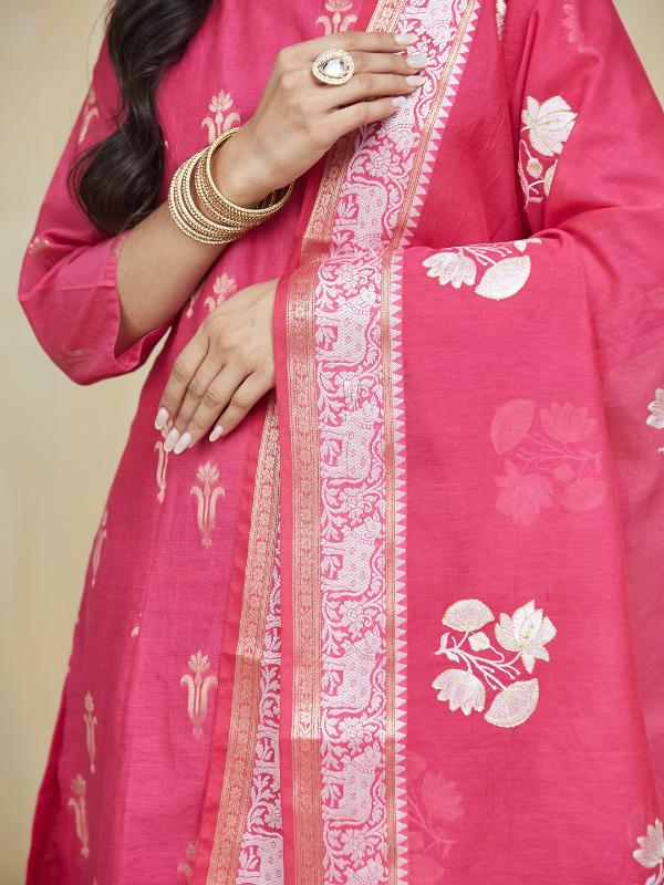 Blush Petal Stitched Suit Set - Image 6