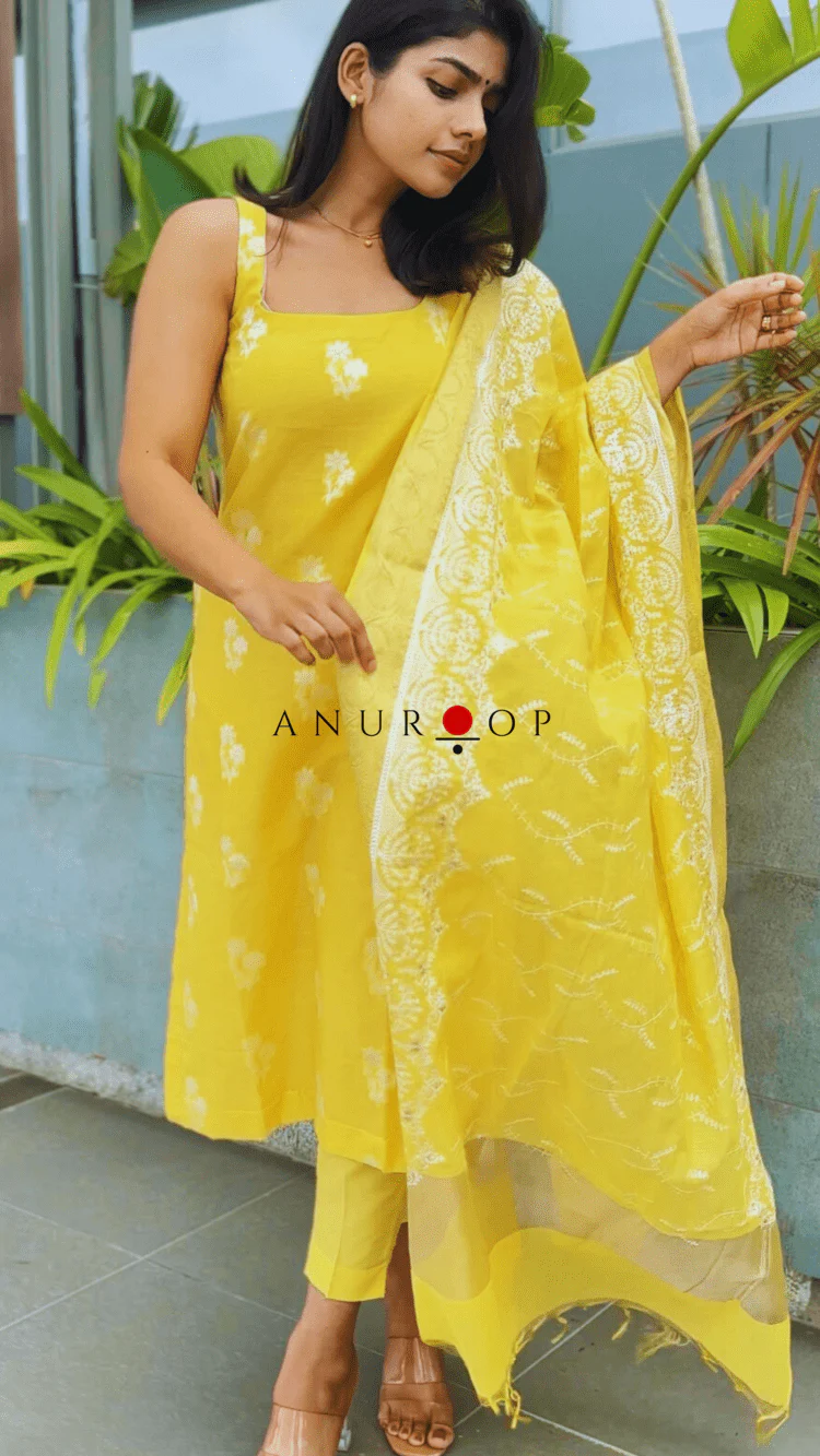 Dahliya Chanderi Silk Suit - Image 5