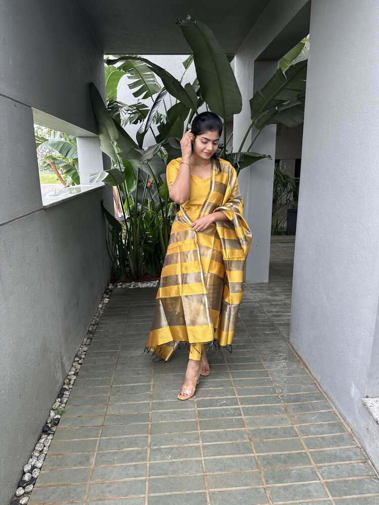 Amber Heart Rise Banarsi Silk Stitched Suit - Image 12