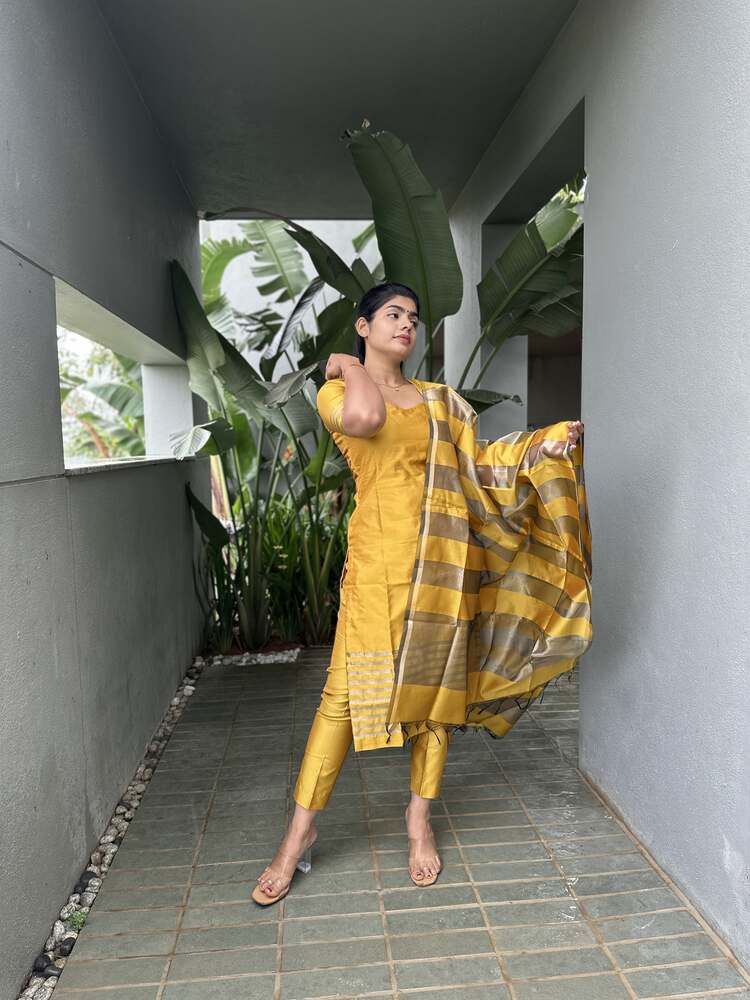 Amber Heart Rise Banarsi Silk Stitched Suit - Image 3