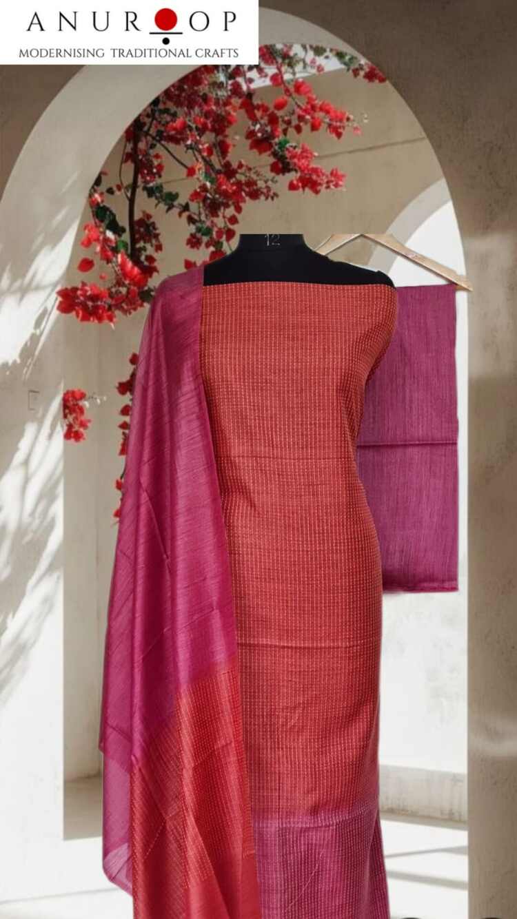 Lady In Pink Stitched Suit Set - Image 13