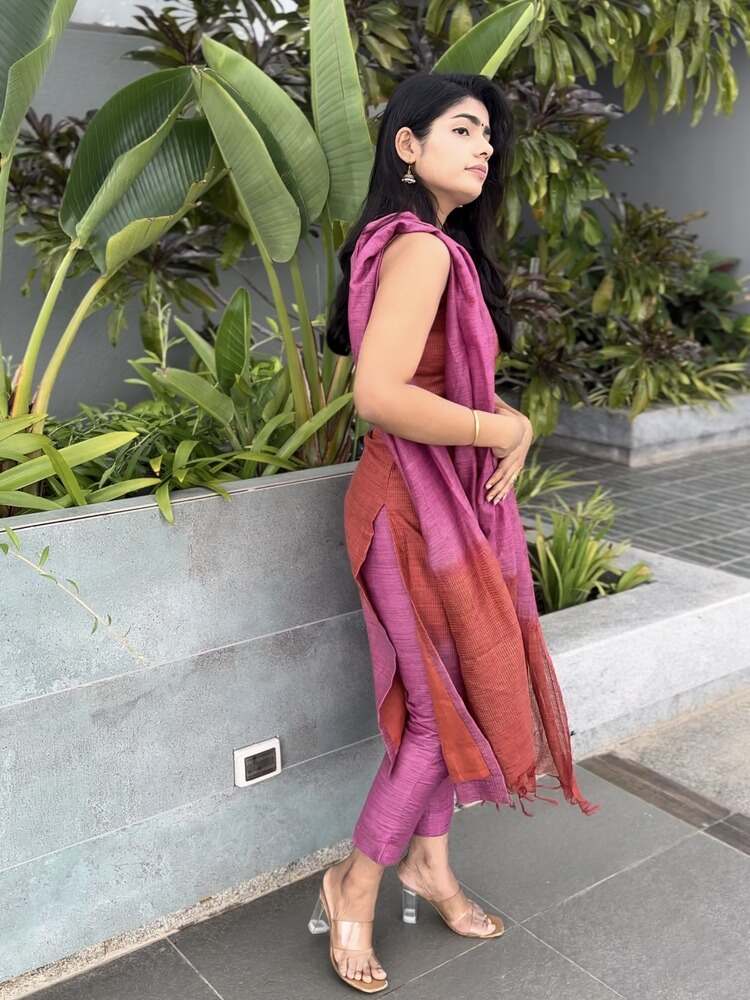 Lady In Pink Stitched Suit Set - Image 3