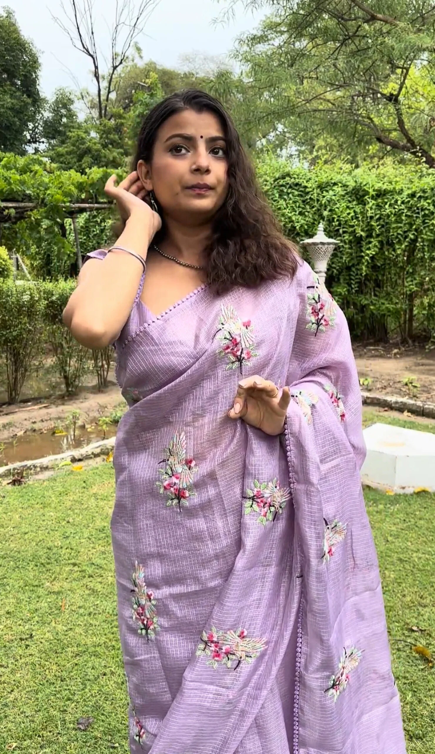 Lavendar Vibe Kota Saree - Image 2