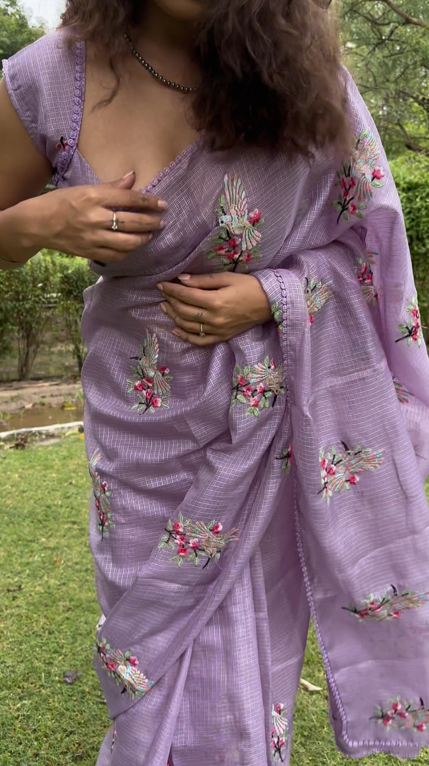 Lavendar Vibe Kota Saree - Image 3