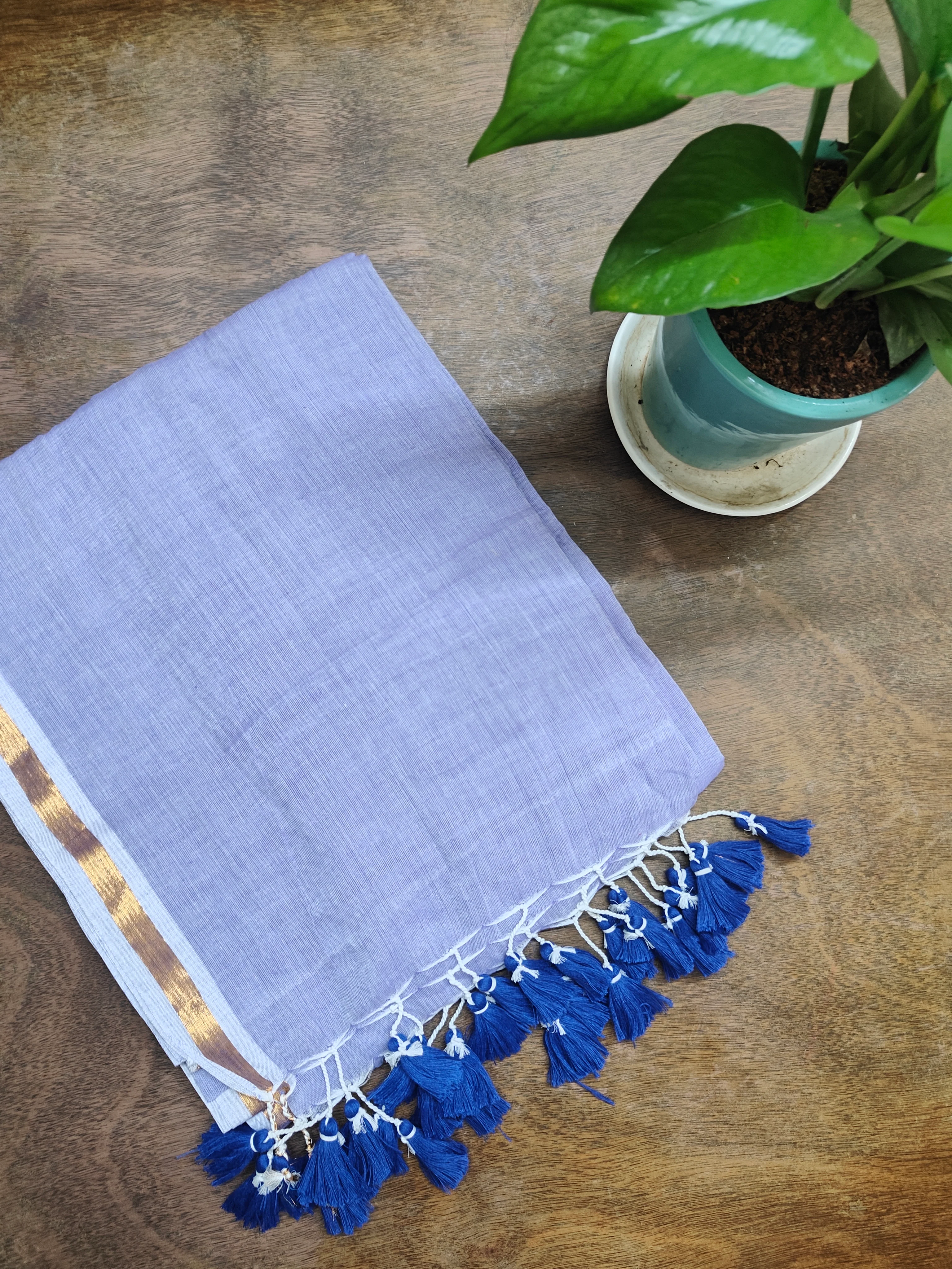 Lilac Love Mul Saree