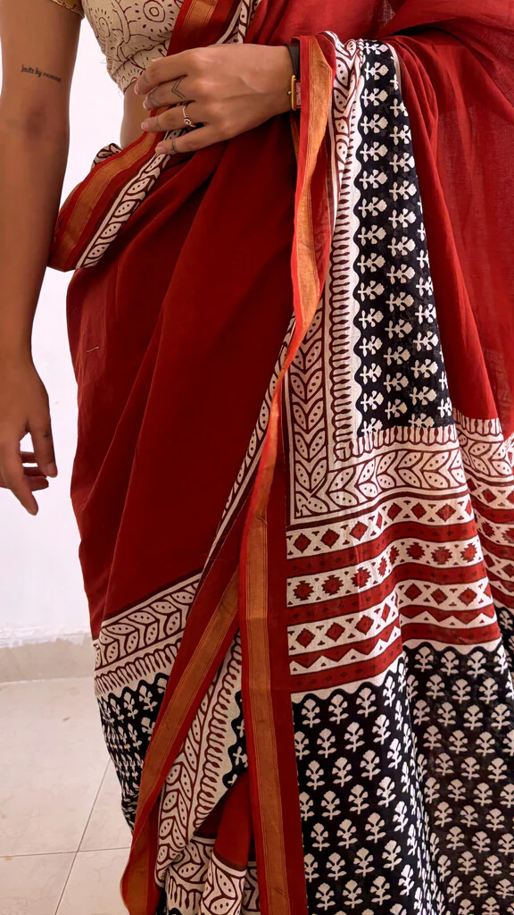 Mahira Cotton Zari Saree - Image 4