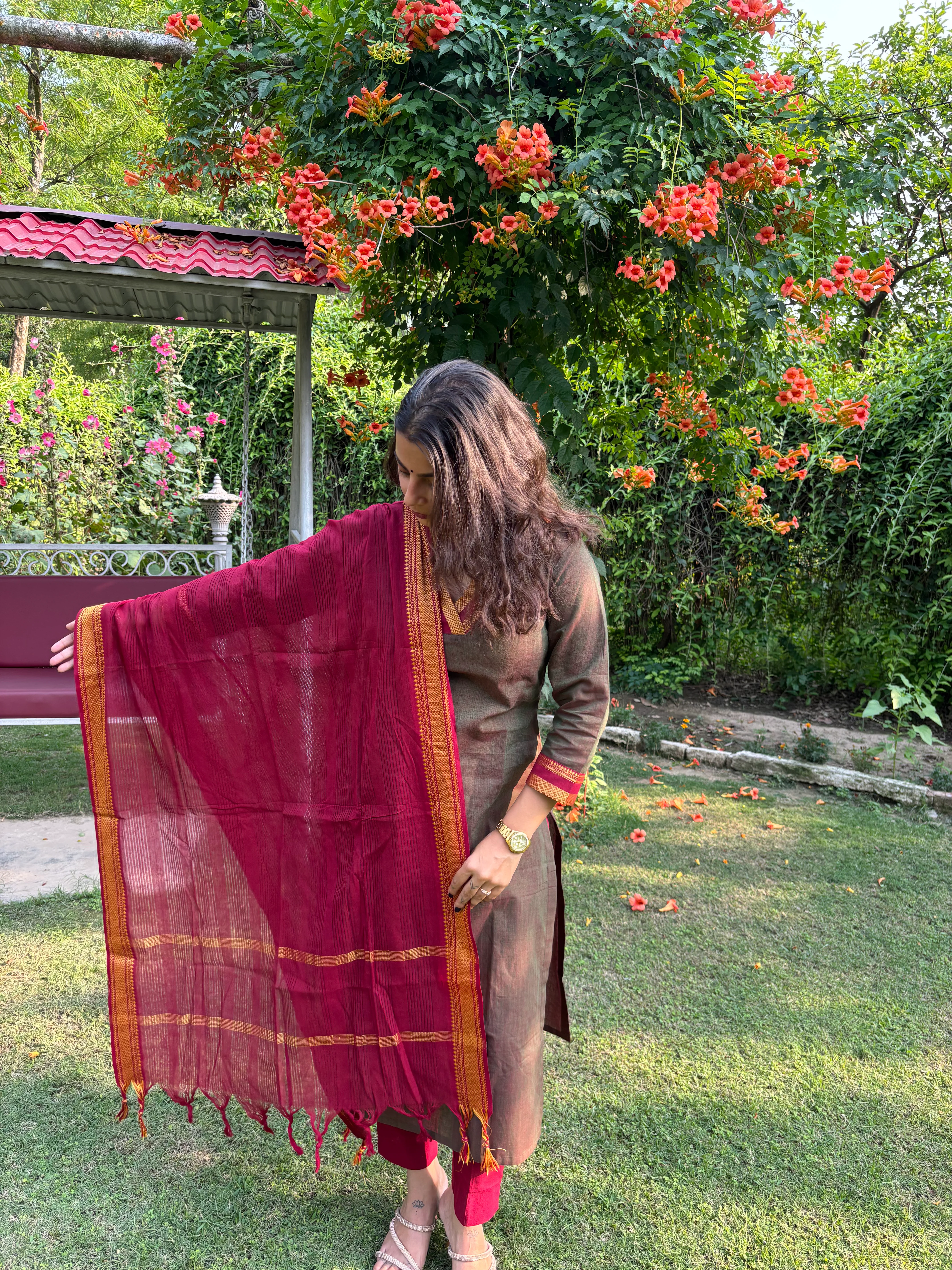 MaroonPlay Cotton Suit - Image 2