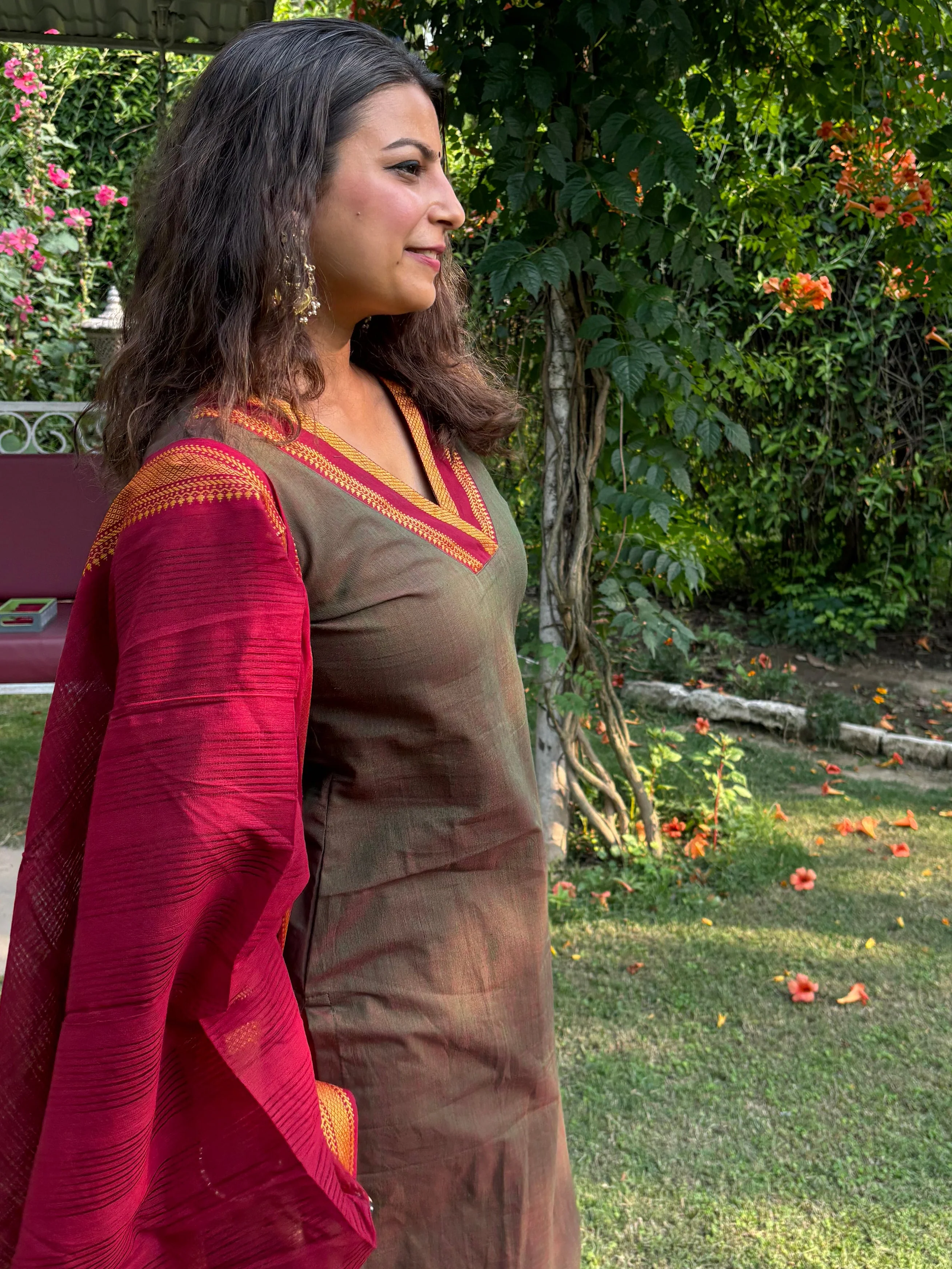 MaroonPlay Cotton Suit - Image 3