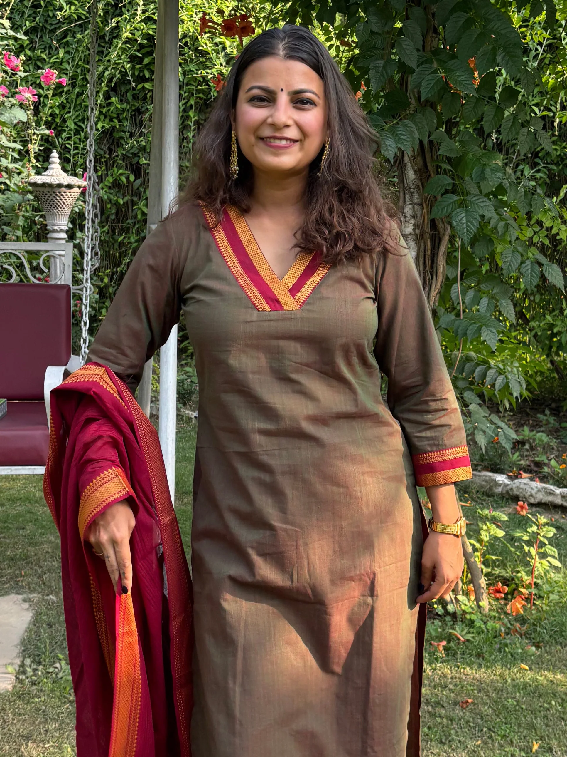 MaroonPlay Cotton Suit - Image 5