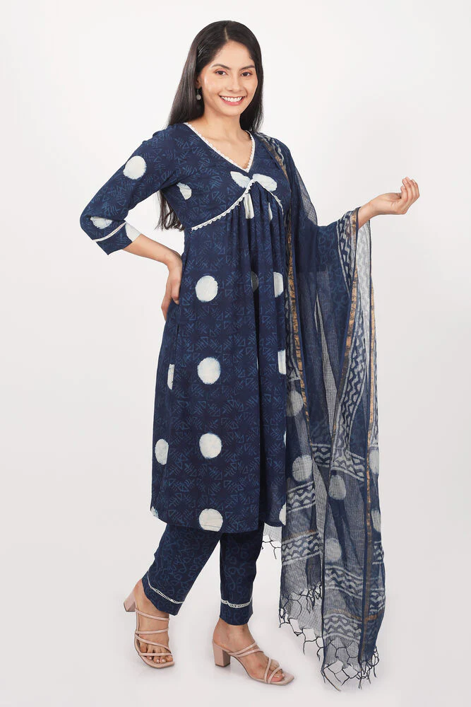 Neel Cotton Unstitched Suit Set - Image 3