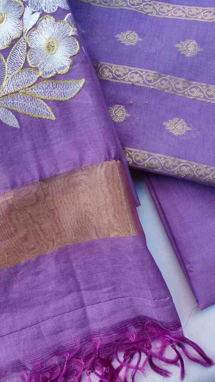 Nethram Chanderi Silk Suit - Image 7