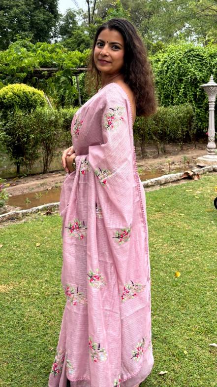 Pinkish Vibe Kota Saree - Image 4
