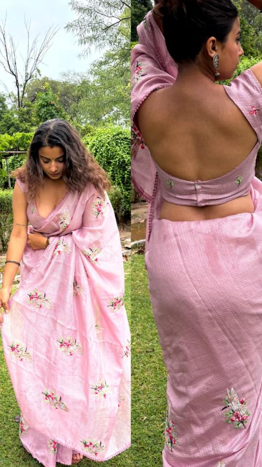 Pinkish Vibe Kota Saree - Image 6