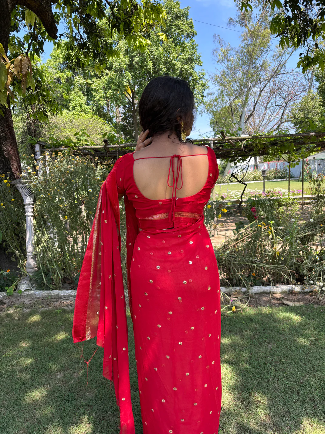 RedGlam Georgette Saree - Image 4