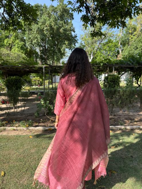 Ruby Jute Silk Suit - Image 4