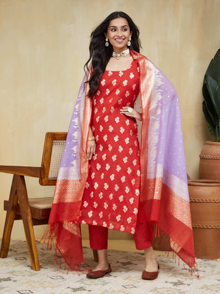 Shakti Chanderi Silk Suit - Image 2