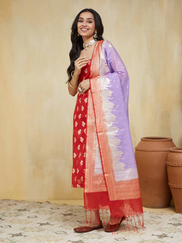 Shakti Chanderi Silk Suit - Image 11