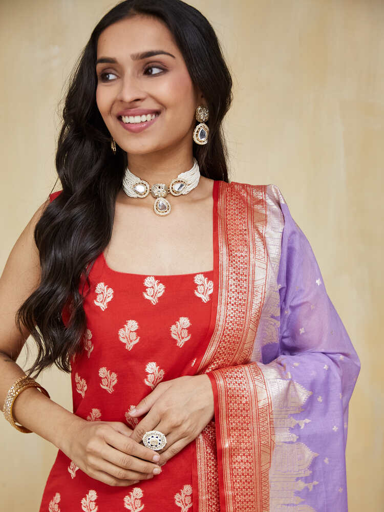Shakti Chanderi Silk Suit - Image 16