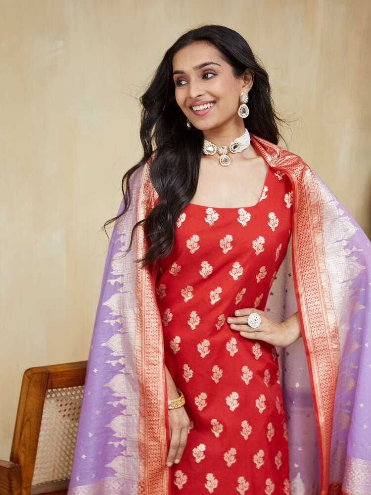 Shakti Chanderi Silk Suit - Image 21
