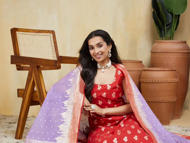 Shakti Chanderi Silk Suit - Image 3