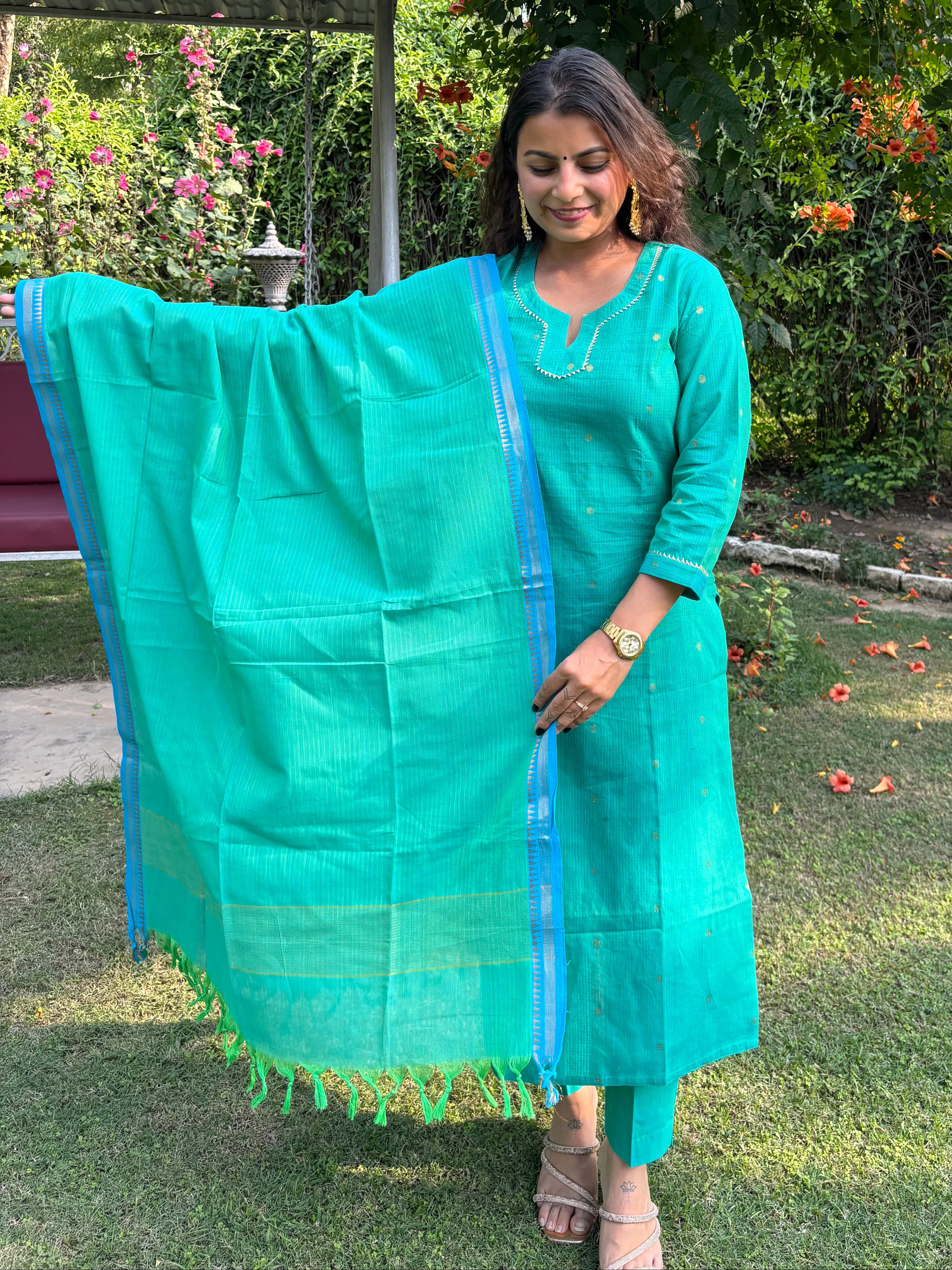 SeaGreen Love Cotton Suit - Image 2