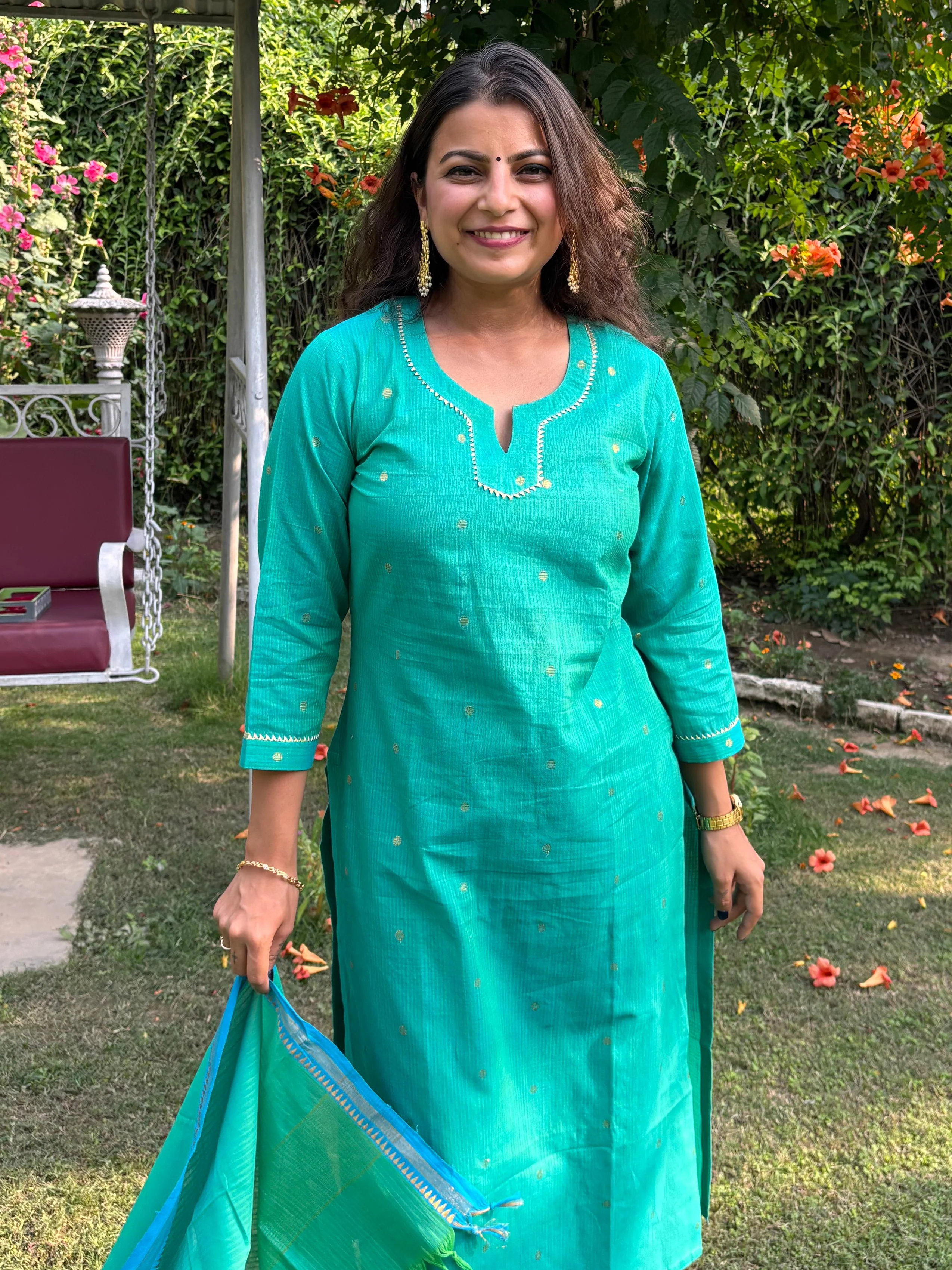 SeaGreen Love Cotton Suit - Image 4