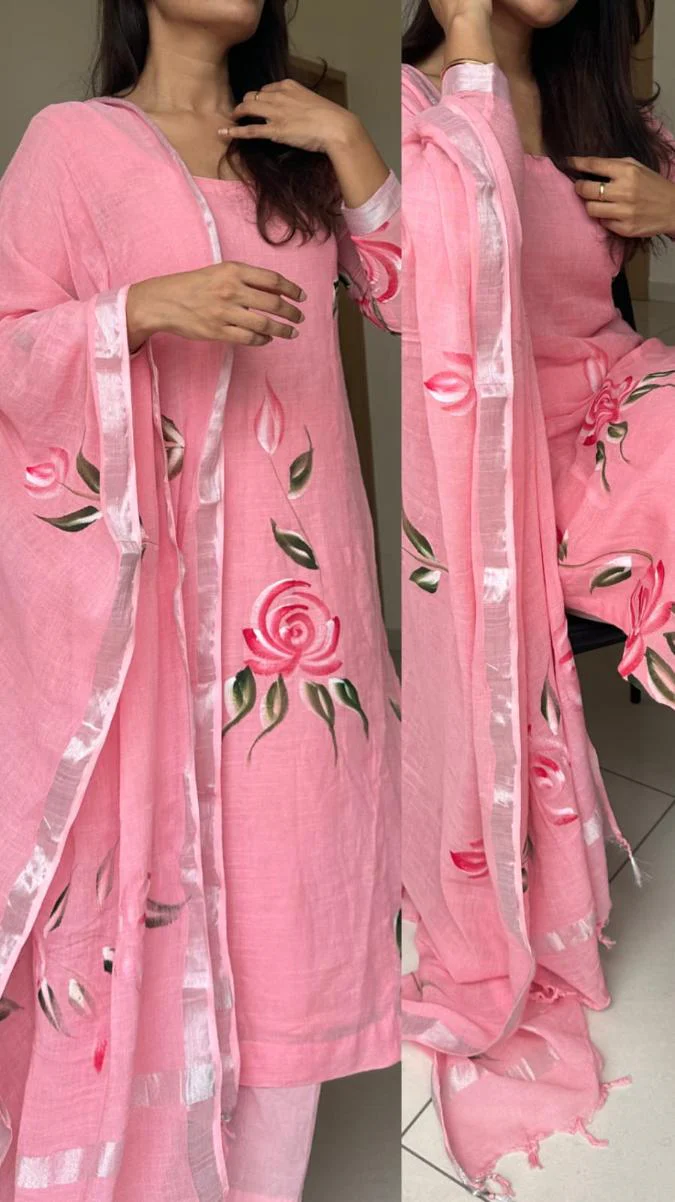 Shreyaahshi Linen Cotton Suit - Image 4